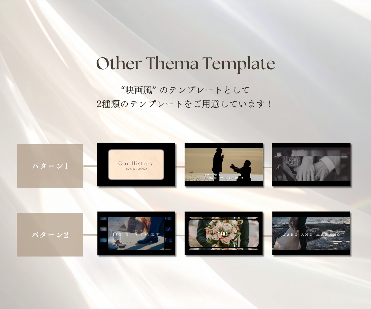 映画風の感動的なプロフィールムービー作ります 修正無制限・BGMも変更可能◎ フィルム調で感動を届ける演出 イメージ2