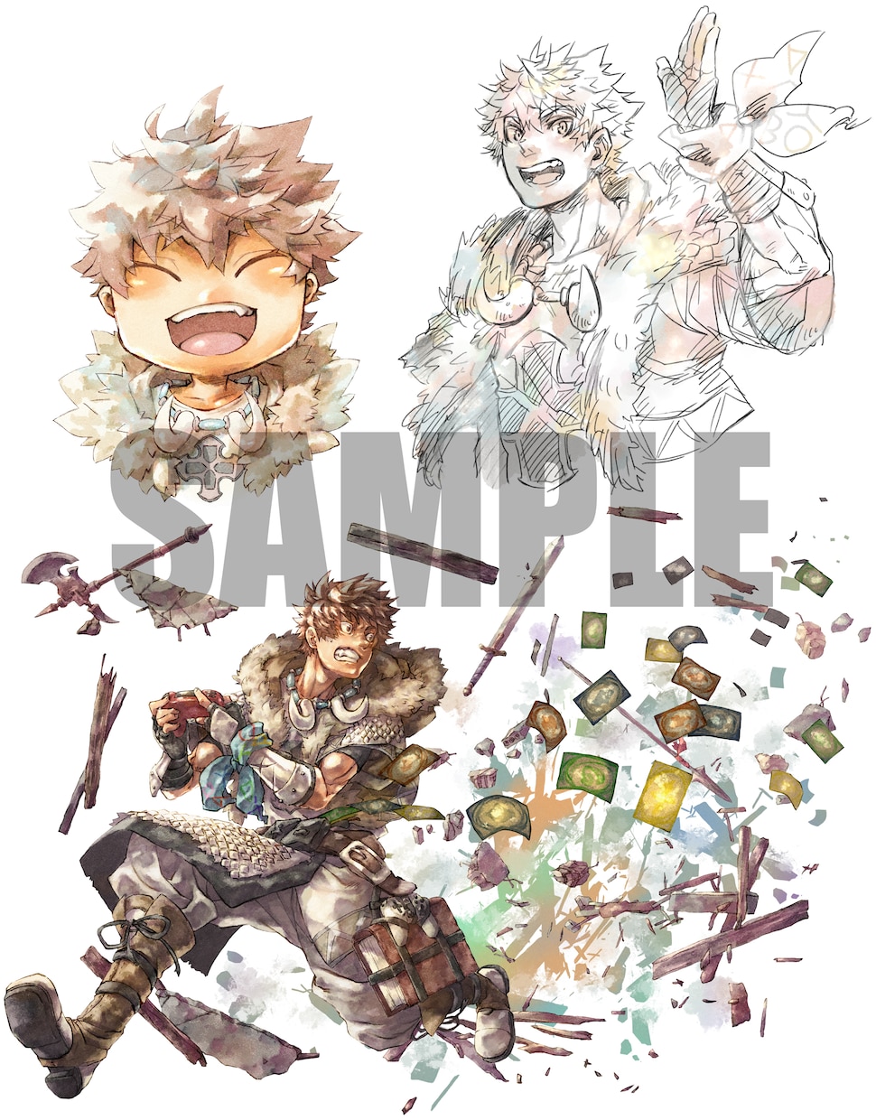 イラスト、キャラデザ、漫画、挿絵、動画用、描きます 少年少女、筋肉おじさん、人外ケモノ獣人、ご予算内、複数枚OK イメージ6