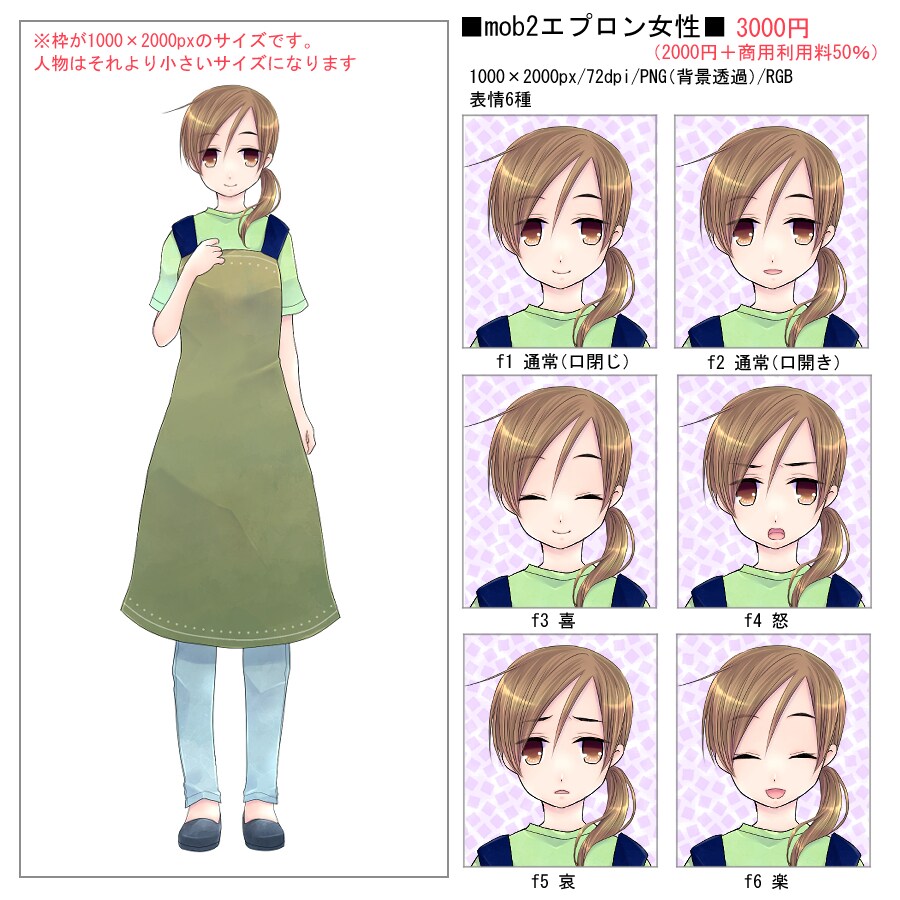 既製のモブ系キャラクターの立ち絵を販売します 即日納品可能。TRPG・動画のモブキャラとしてどうぞ！ イメージ2