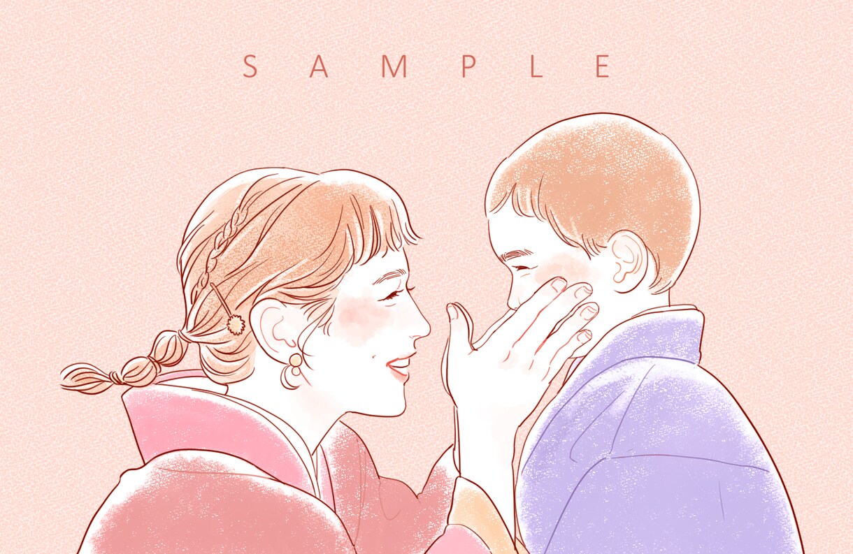 やわらかいタッチのあたたかな似顔絵お描きします 世界にひとつだけの優しくて心温まる一枚 イメージ4