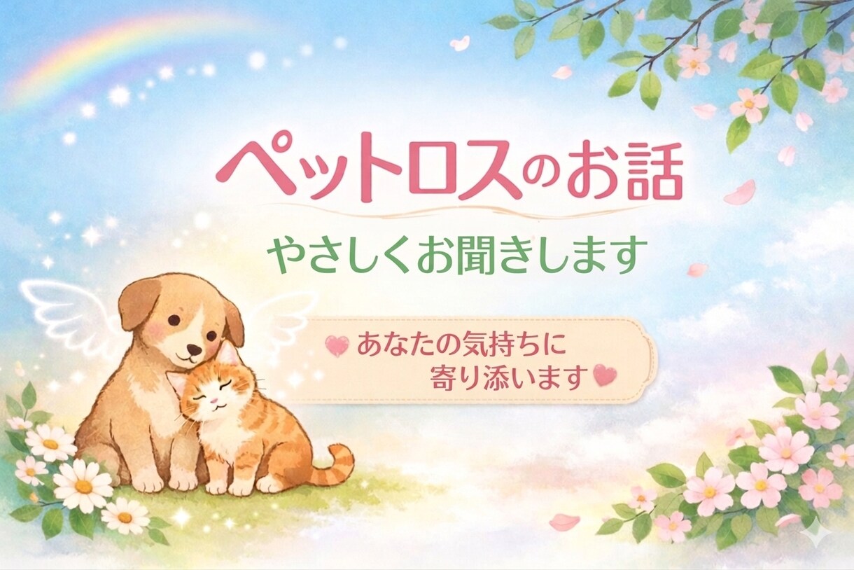 ペットロスのお気持ち、やさしく受け止めます 気持ちの整理がつかない、誰かに話を聞いてほしい方へ イメージ1