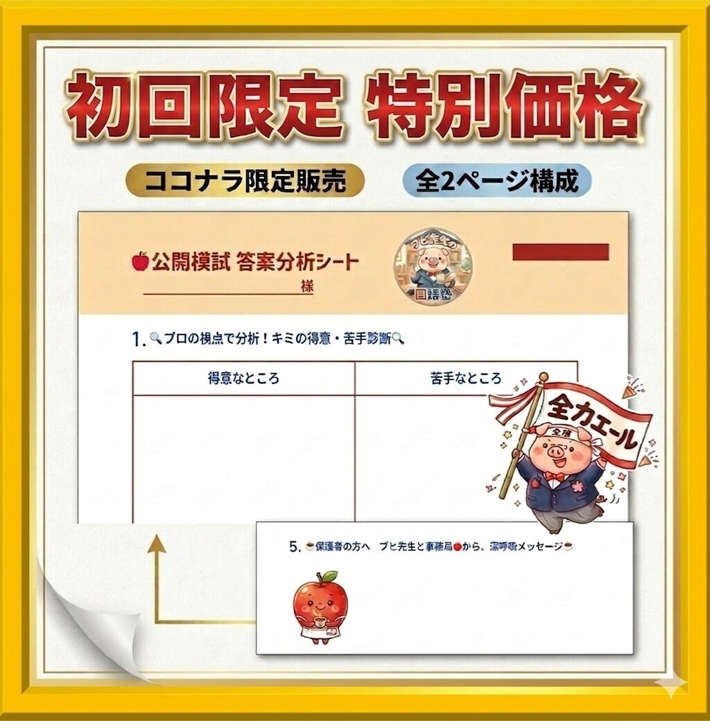 初回限定・中学受験の国語講師が、公開模試分析します お試し価格！指導歴18年のプロが、弱点を強みに変える！ イメージ1
