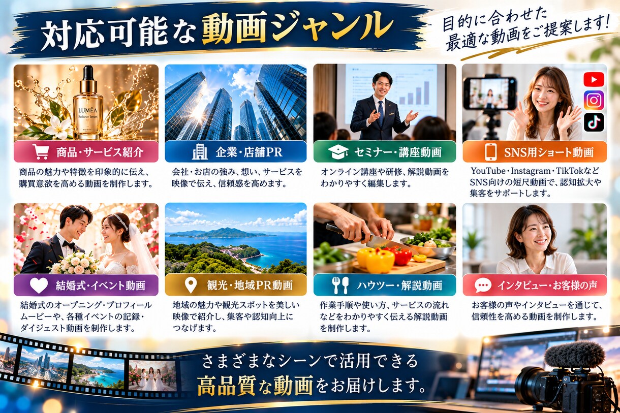 企業PR・商品紹介・SNS動画を丁寧に制作します 企画から編集まで、想いが伝わる動画に仕上げます イメージ6