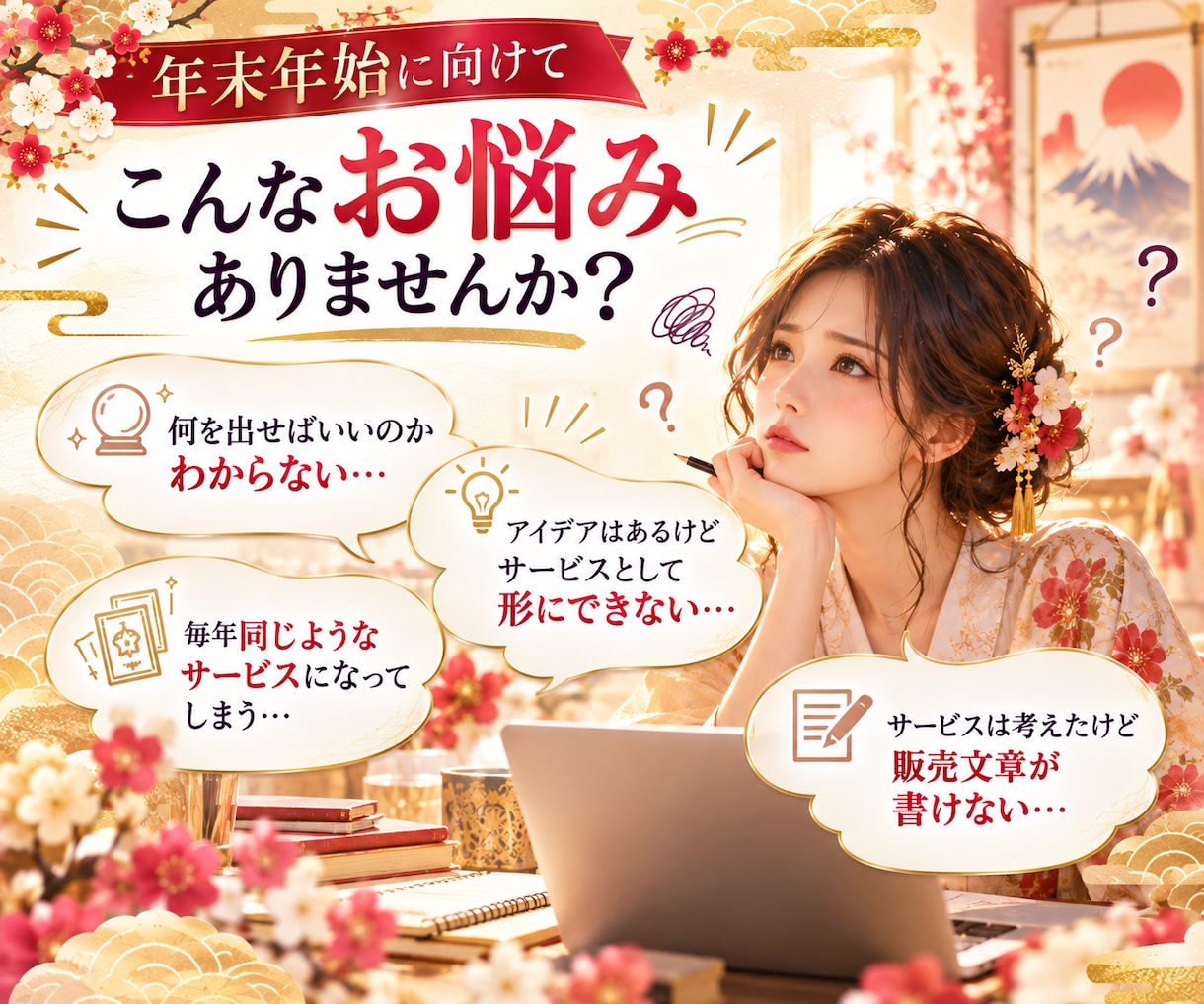 2027版｜年末年始に売るサービスを一緒に考えます 企画・サービス設計から販売文章まで、あなたの強みを形にします イメージ2