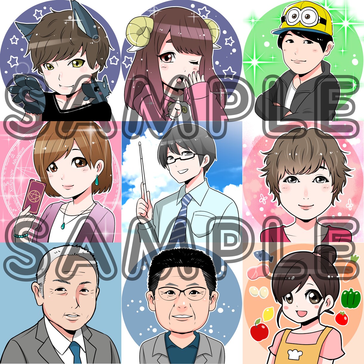 可愛いアイコン制作致します SNS用のアイコン、似顔絵を最速でお届け！ イメージ3