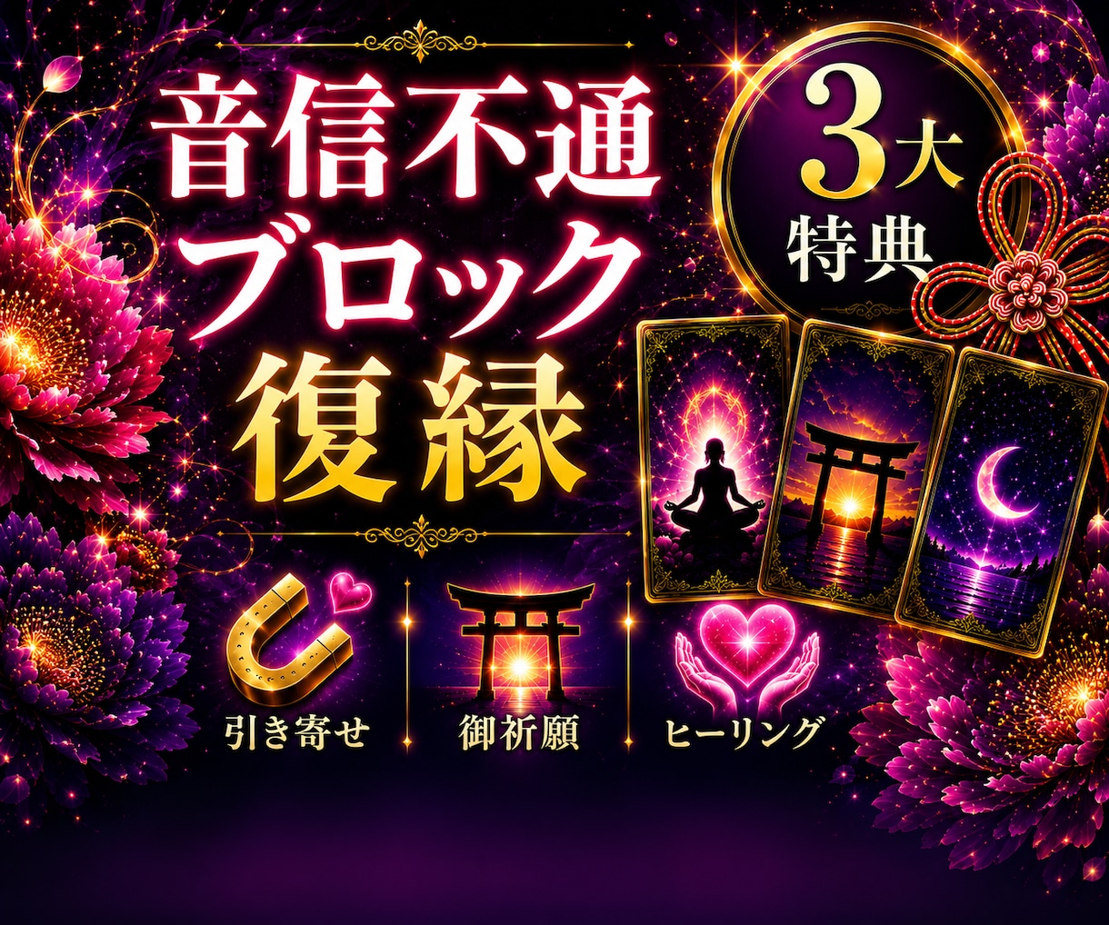 霊視×カード♦ブロック・音信不通から復縁へ導きます 【無料御祈願あり】ブロック解除・連絡再開・復縁報告多数あり イメージ1