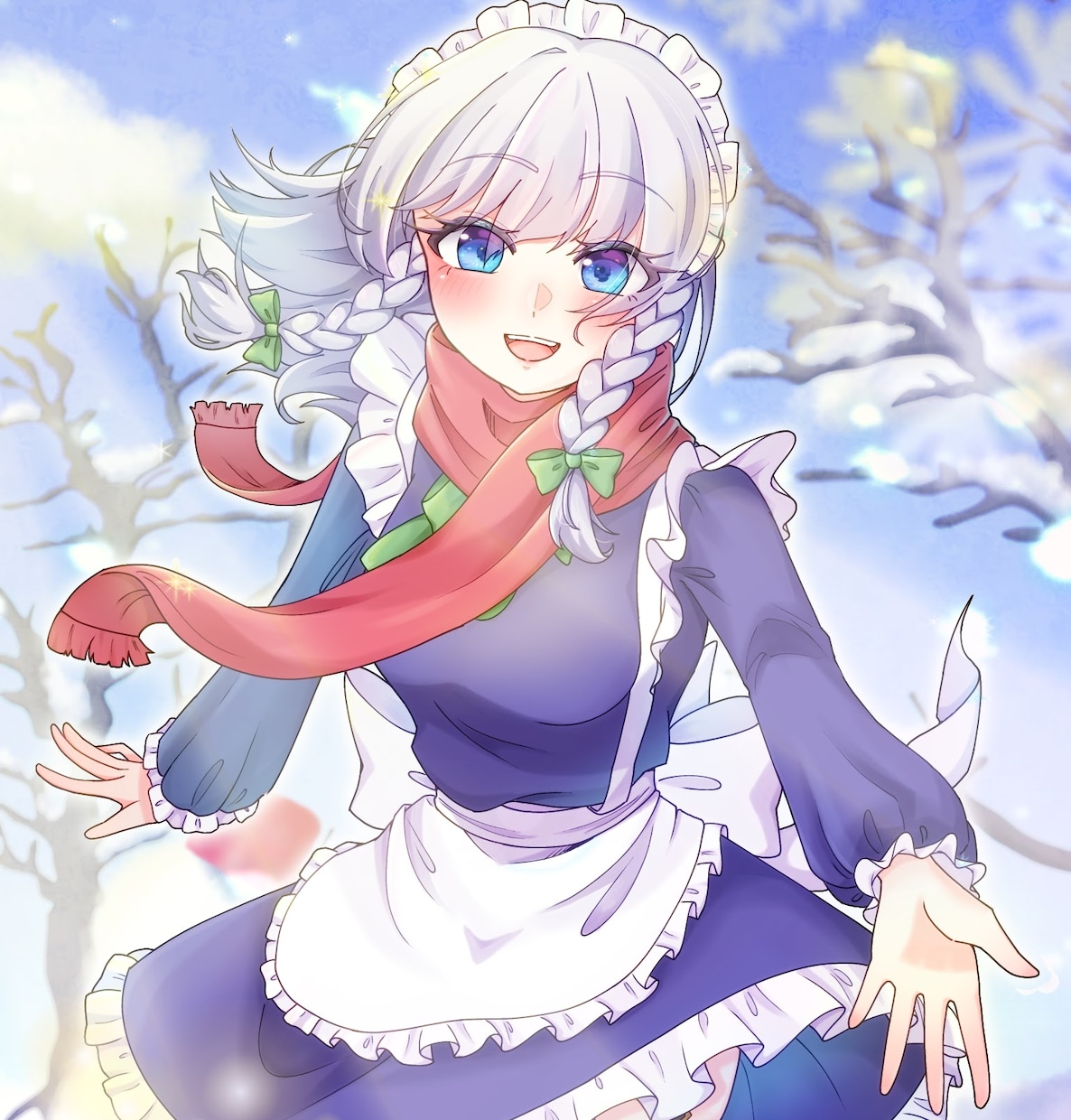 女の子のキャラクターイラストを描きます キラキラした透明感が得意です！寒色系はお任せください！ イメージ1