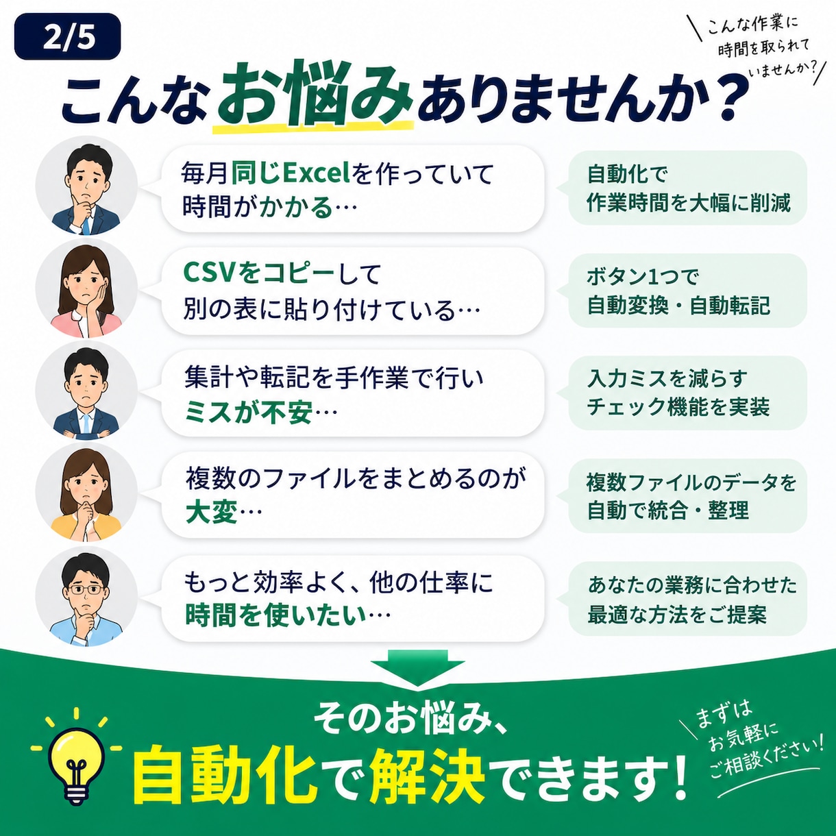 Excel・紙の面倒な業務を自動化します 毎日の転記・集計・CSV作業をラクにしま イメージ2