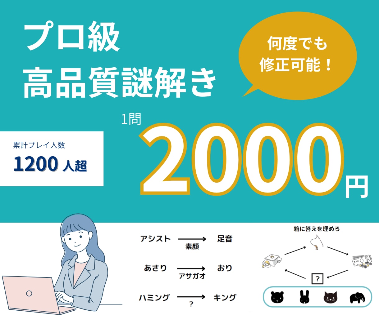 イベント等で楽しめる面白い謎解きを制作します イベントやPRに！低価格高品質の謎解きを大学生が制作！ イメージ1