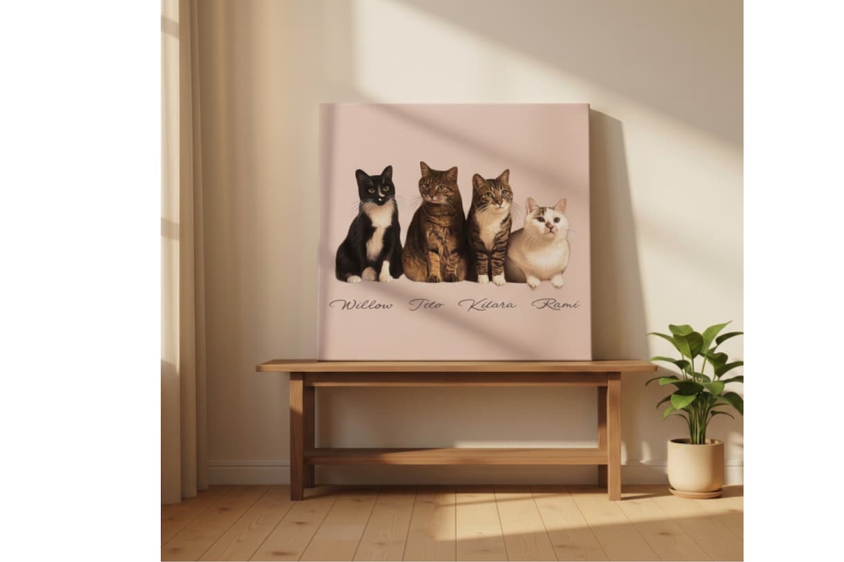 オリジナルペットキャンバスお作りします 【先着10名様限定】20×20×1.5へのサイズアップ無料！ イメージ1