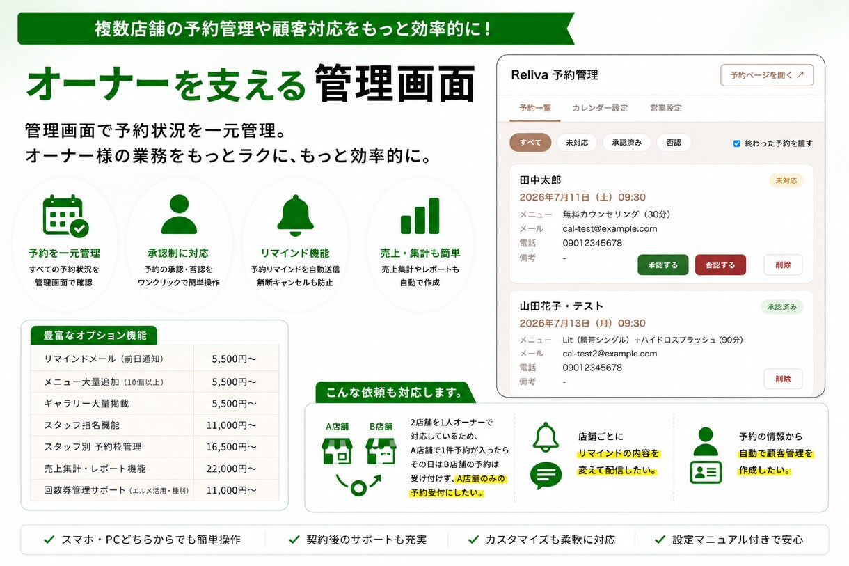 先着3名モニター価格でLINE予約サイト作ります 通常65,000円→モニター価格45,000円 イメージ3