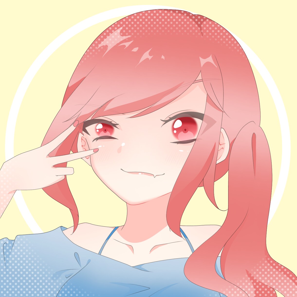 アニメ塗り簡易アイコン描きます お手軽にかわいいSNSアイコンを探している方向け! イメージ1
