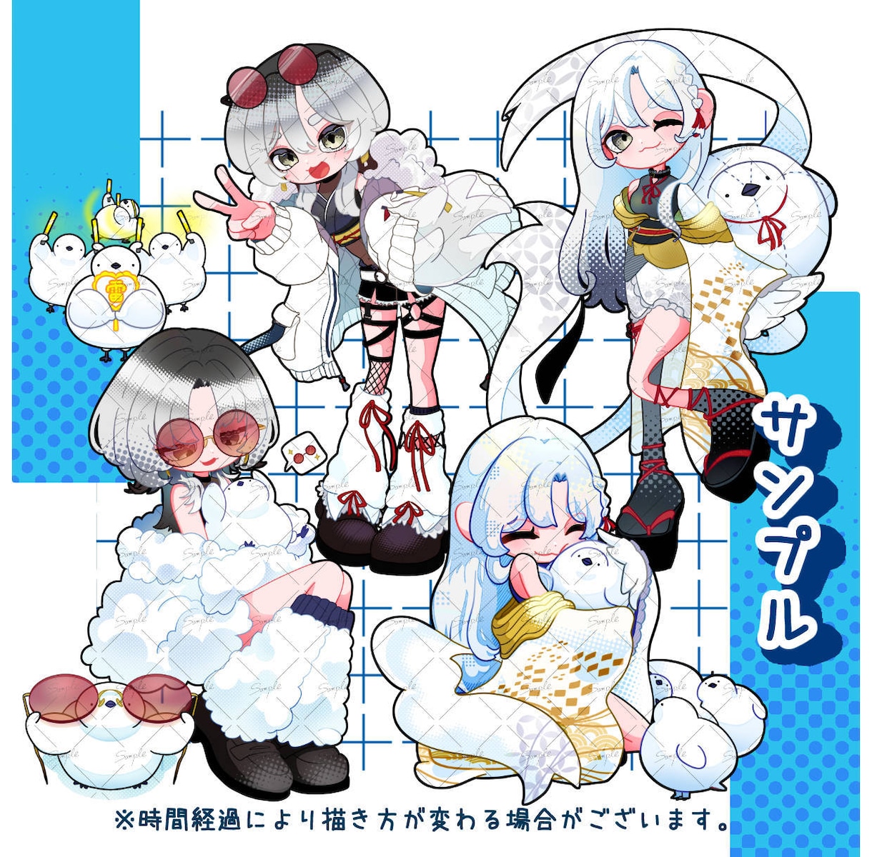 商用利用OK！POPなデフォルメイラスト描きます SNS/動画配信活動/グッズ等、目を引くこだわりデフォルメ！ イメージ4