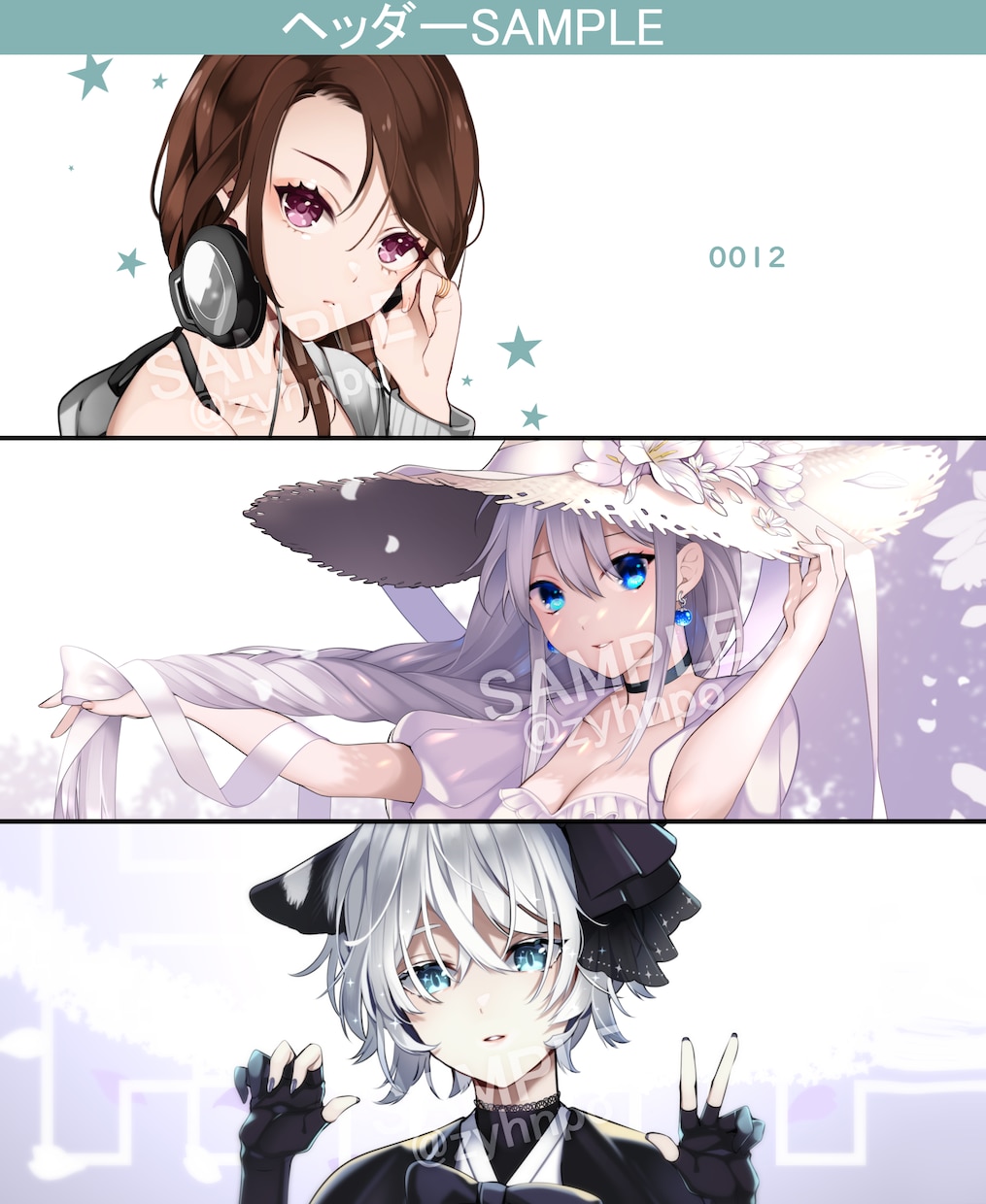 アイコン、ヘッダー、動画配信用イラストお描きします SNSや動画配信等でご利用いただけます、商用利用可能！ イメージ2