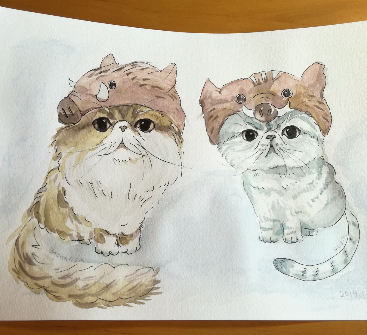 3000円でペットの水彩画を描きます 透明感重視！ココナラ出品記念！※シュミンケ利用　3000円 イメージ2