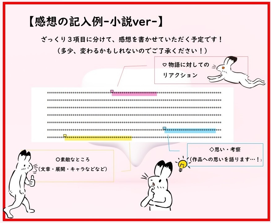 あなたの二次創作に明るく楽しい感想をお届けします 本文に感想書き込み！仲間と語らう楽しい感想をお届けします♪ イメージ4