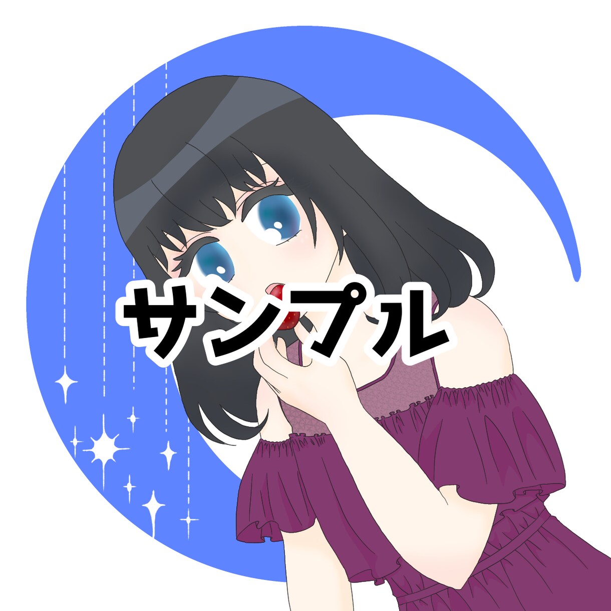 普通頭身アイコンの作成をします 5~6頭身ほどの普通頭身アイコン作成 イメージ1