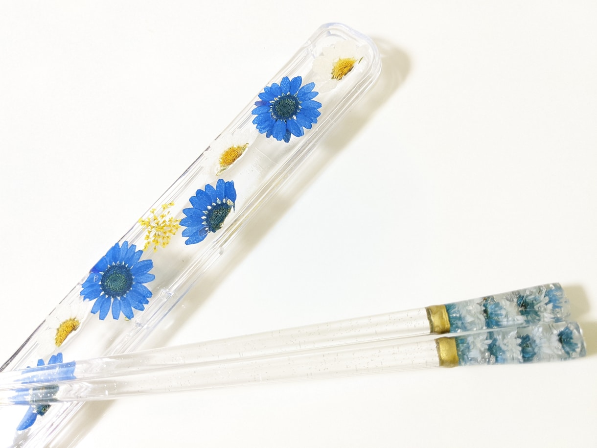 花でお箸（1膳）&お箸ケースのセットをお作りします 日本ハーバリウム協会認定講師が箸&箸ケースをお作り致します。 イメージ9
