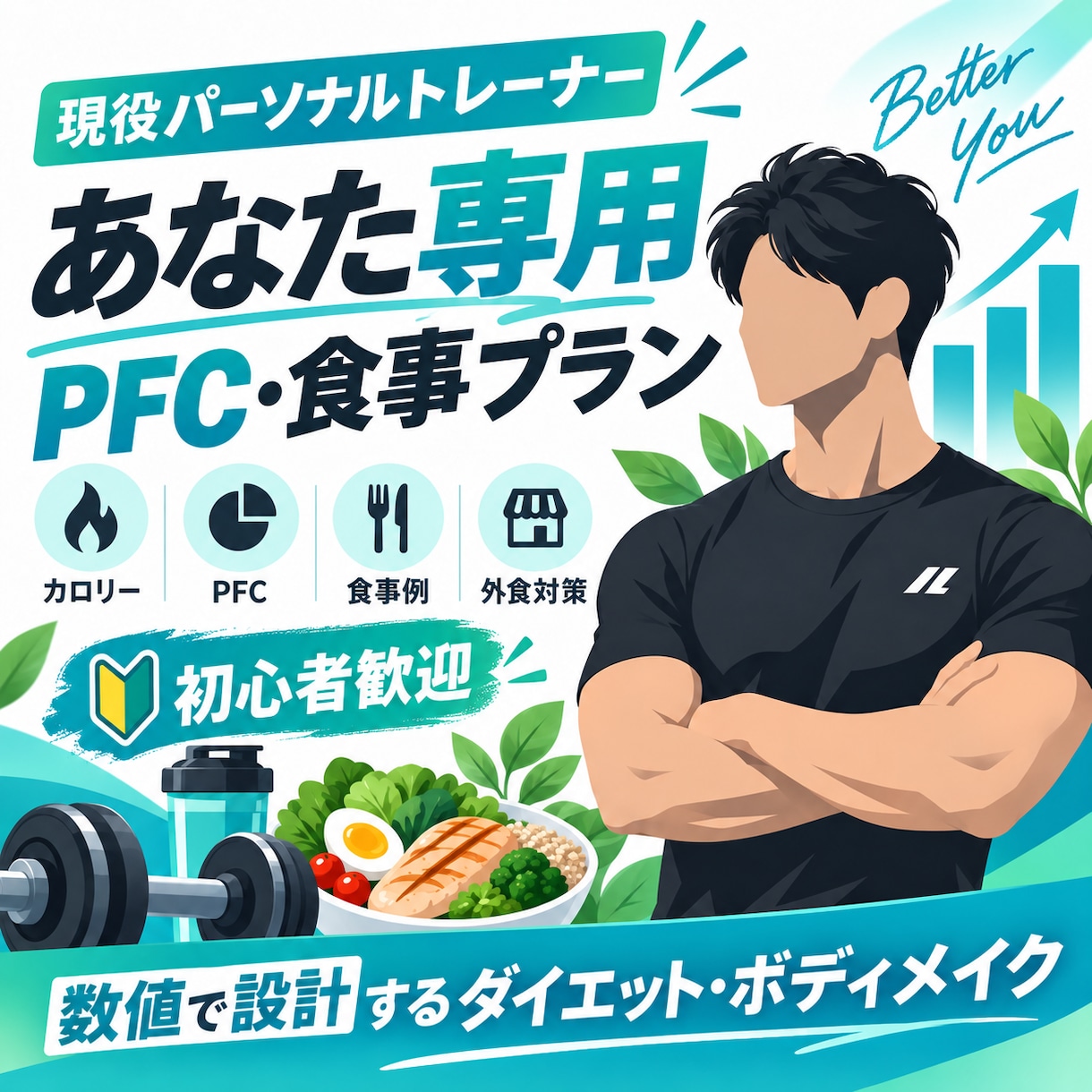 あなた専用PFC・食事プラン作成ます 現役トレーナーが個別設計します イメージ1