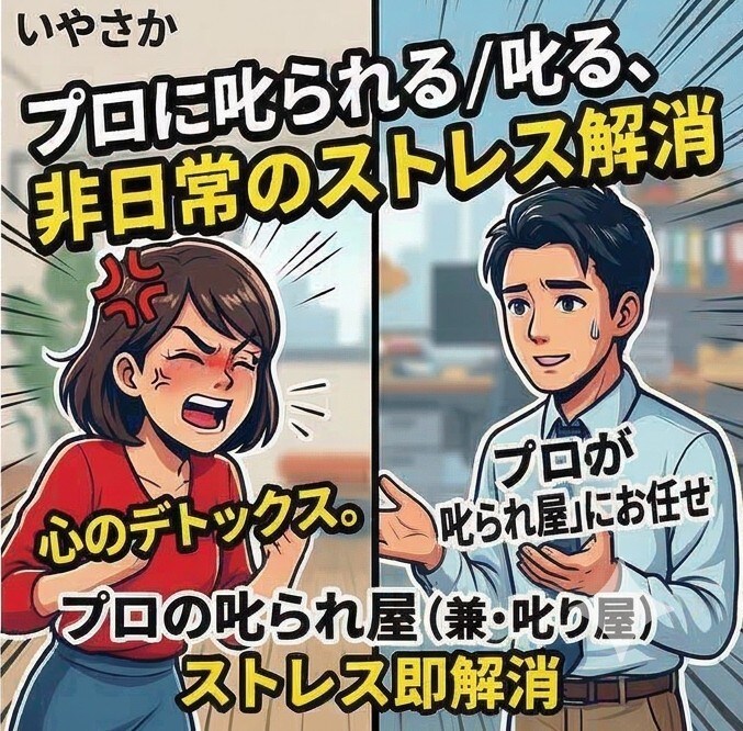 嫌なアイツに倍返し！私が代わりに叱られます 叱るも叱られるも自由自在！非日常の会話で心のデトックス！ イメージ5