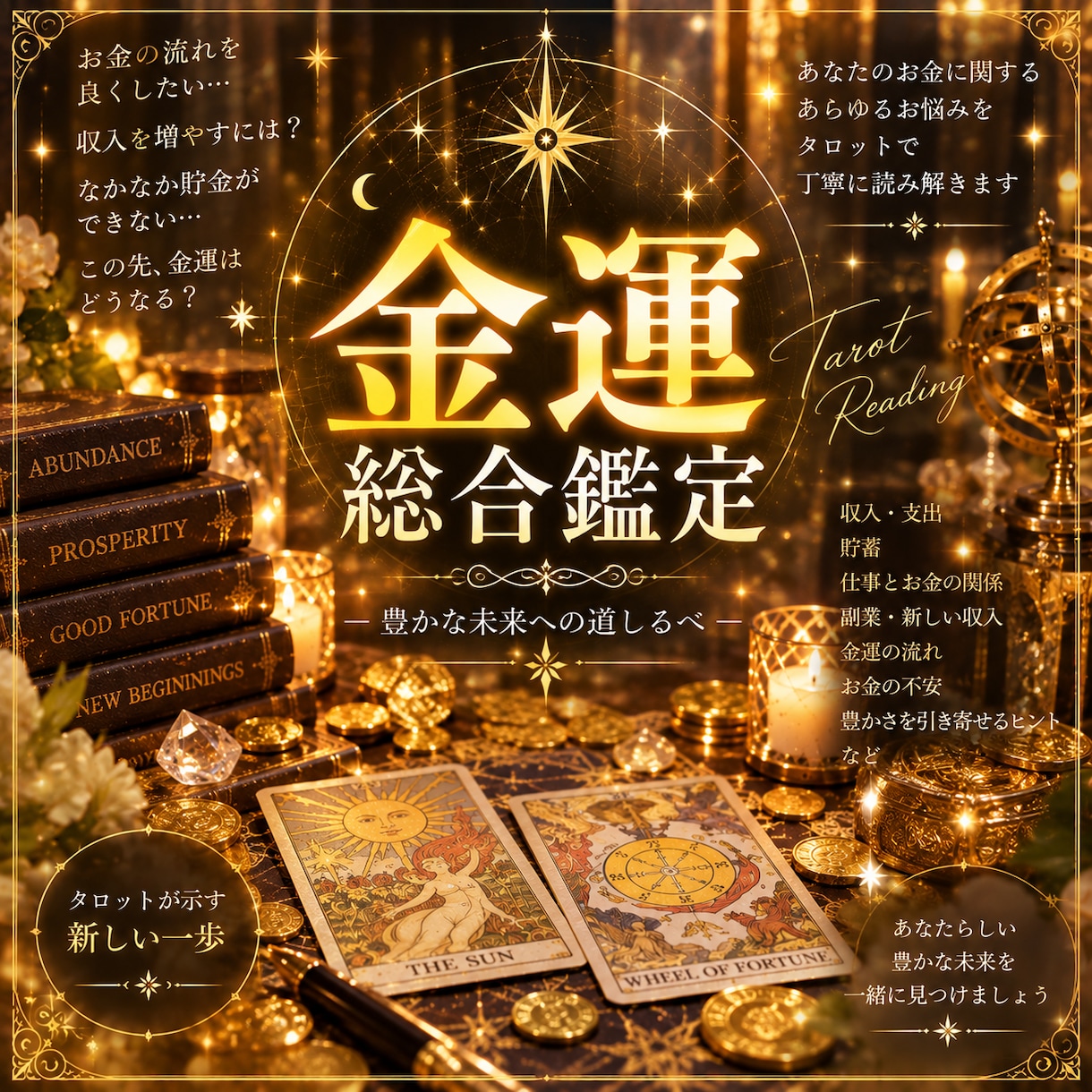 タロットでお金のお悩みを総合的に鑑定します 曖昧にせず、カードが示す本音を伝えます イメージ1