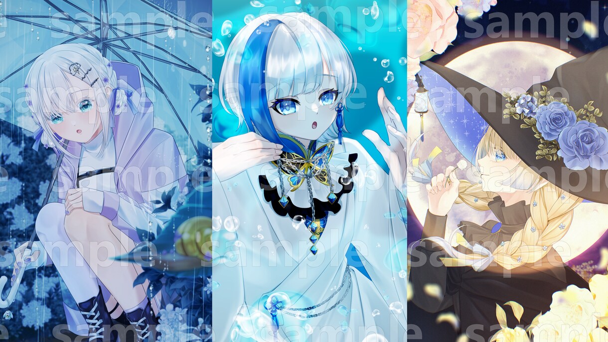 綺麗めなイラストを提供します 配信者や活動者様に限らず、好きを形にします！ イメージ3