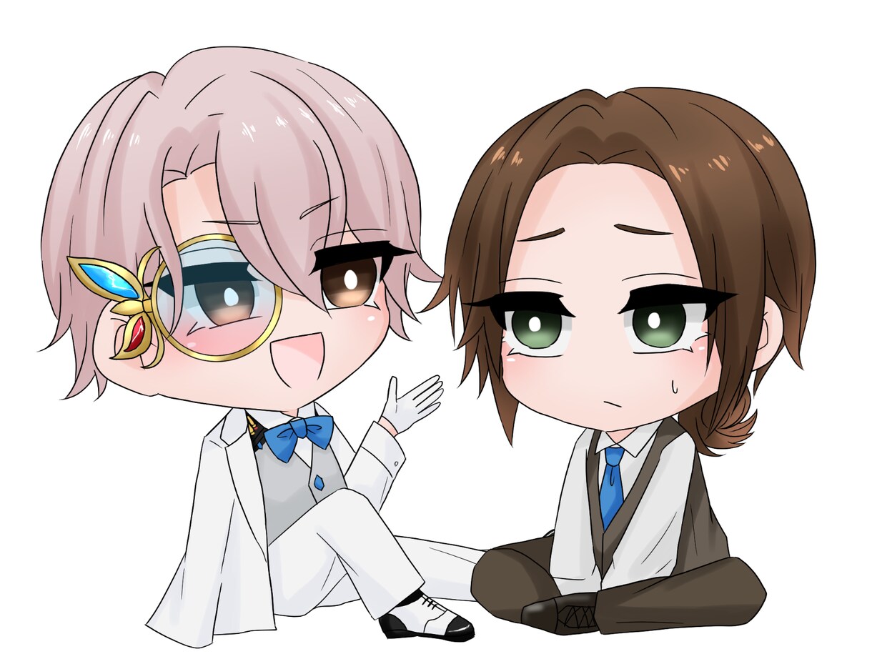 低価格でミニキャラのイラスト描きます (SNSアイコンや立ち絵などに！) イメージ3