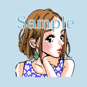お写真をもとに女の子のアイコン描きます キラキラかわいいオシャレな雰囲気でお仕上げします。 イメージ1