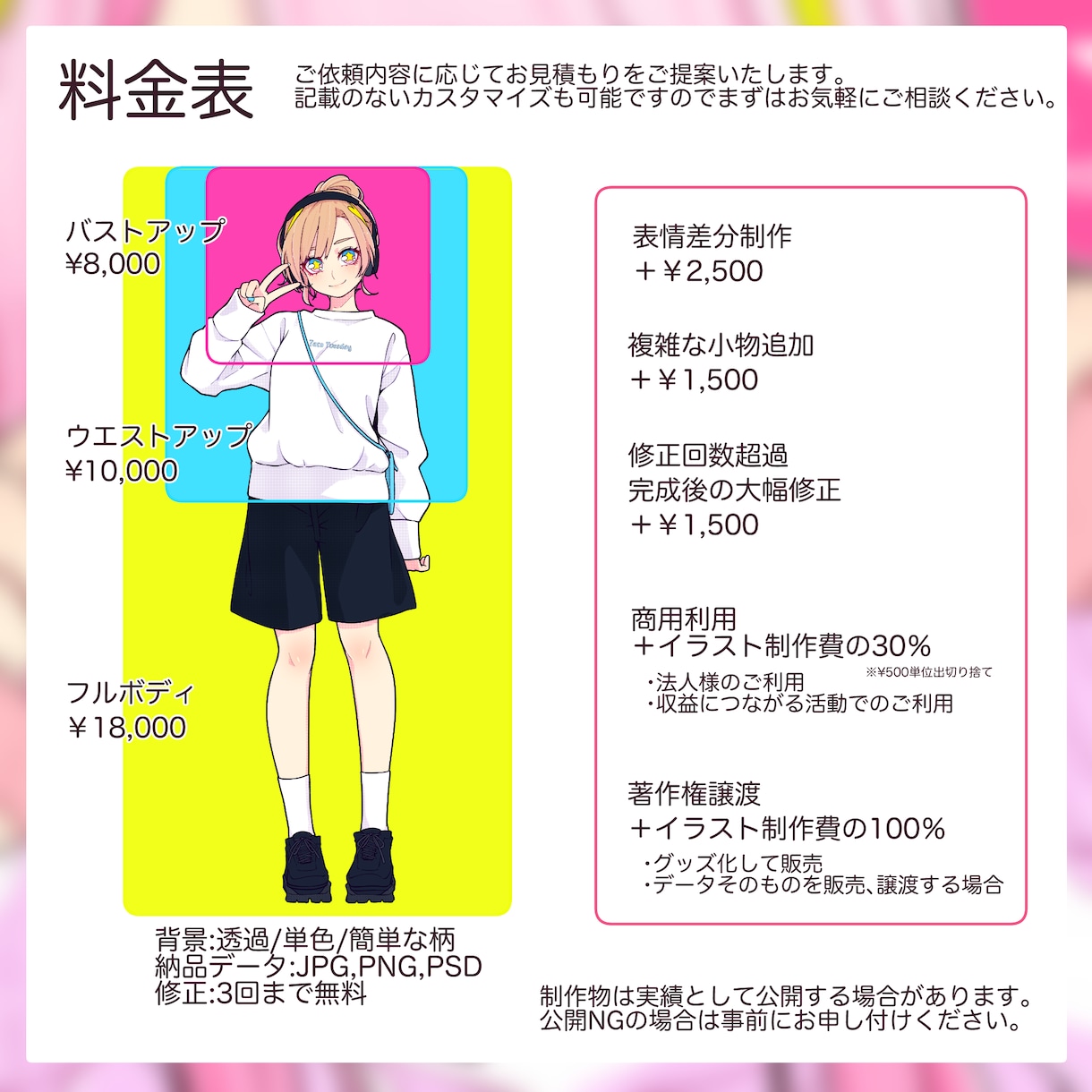 アイコン/Vtuber立ち絵/配信素材 描きます Pop&kawaiiイラストであなたの活動に彩りを✨ イメージ2