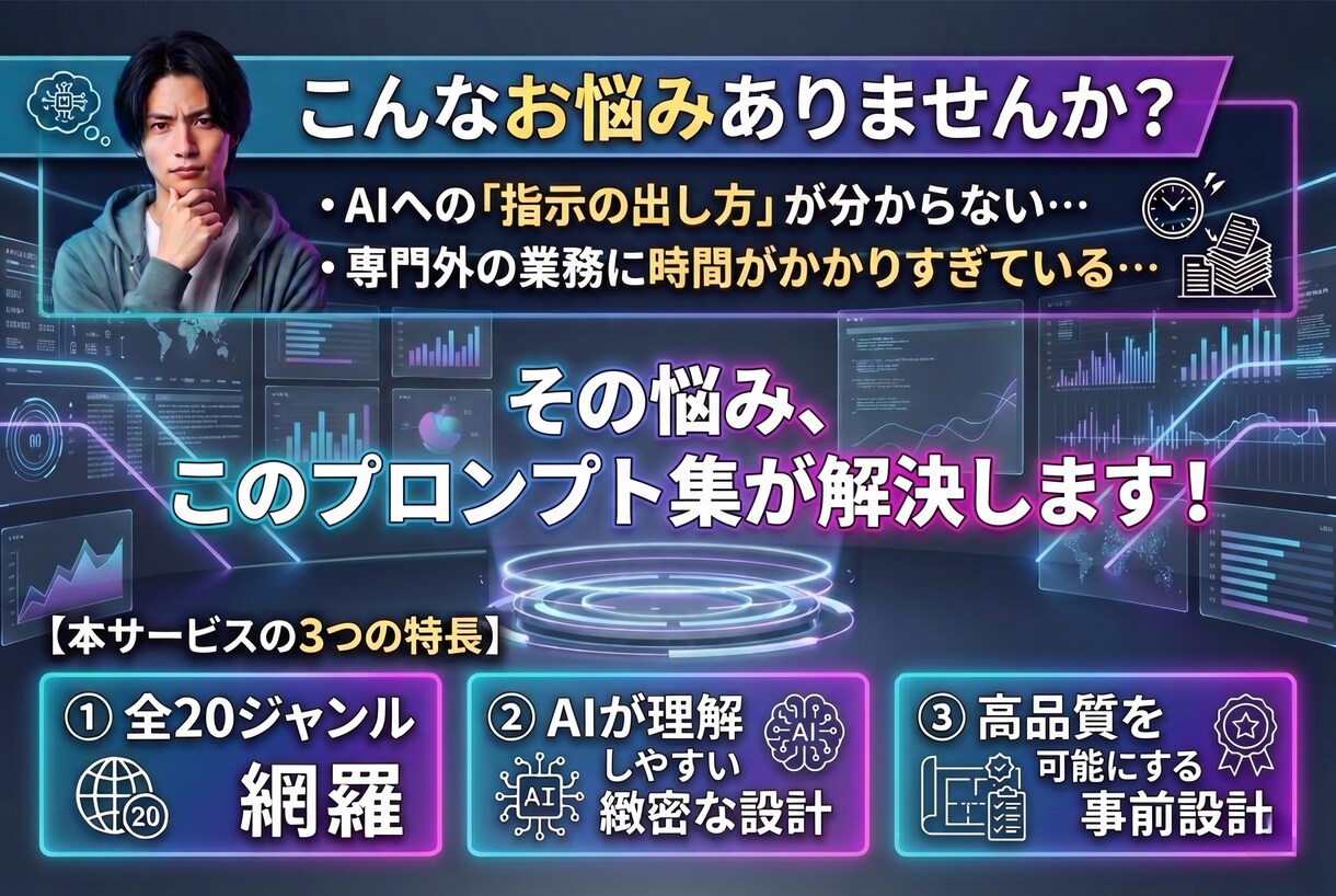 超実践型！ビジネス効率化プロンプト200選届けます 出力レベチの秘密あり。これからプロンプト作りたい人も必見です イメージ2