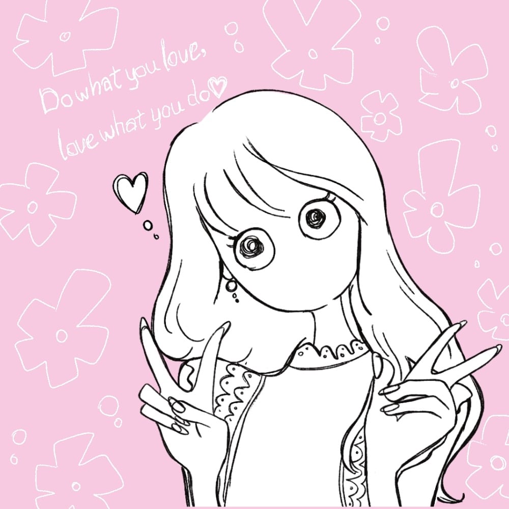 ゆる似顔絵がかわいいポップなアイコン描きます 手書きのゆる絵 シンプルでおしゃれな似顔絵アイコンオーダー イメージ1