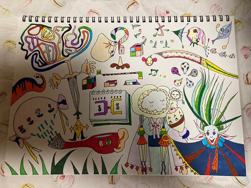 スクラッチアート、自分で想像したイラストを描きます 模写、スクラッチアート、自分で想像したイラストを描きます。 イメージ1