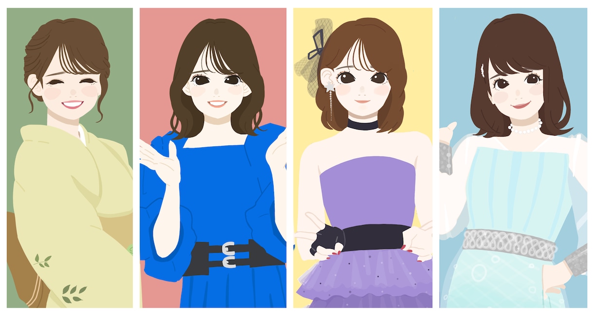 ゆるっと可愛い絵柄でおしゃれなイラストを描きます イラスト、似顔絵、アイコンをゆるっとした絵柄で描きます！‪✿ イメージ2
