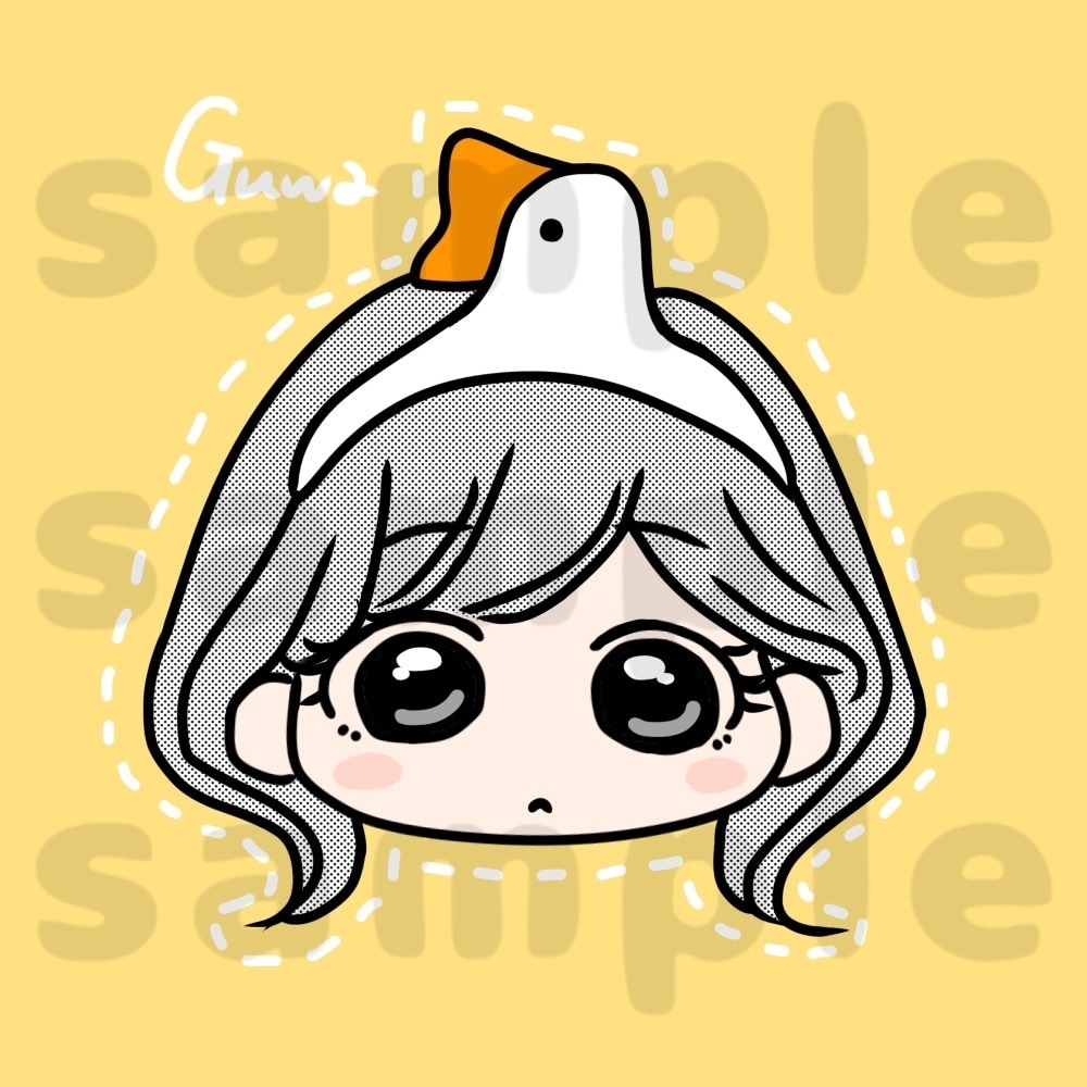 最短翌日♪商用可★SNSアイコン作成します ゆるキャラ風でかわいいお顔アイコン♪ イメージ3