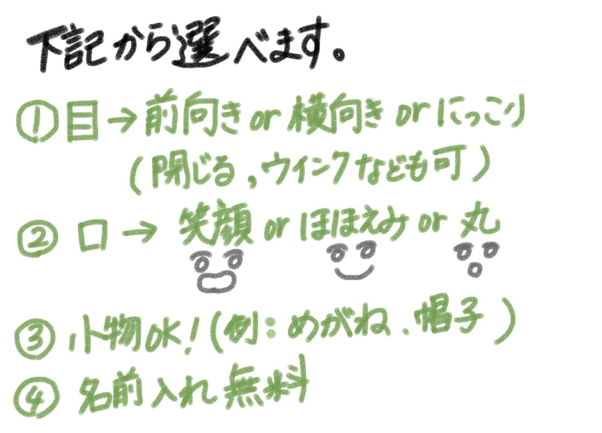 シンプル似顔絵アイコン作成します シンプルな線画で小さくてもわかりやすいアンコン作成します。 イメージ3