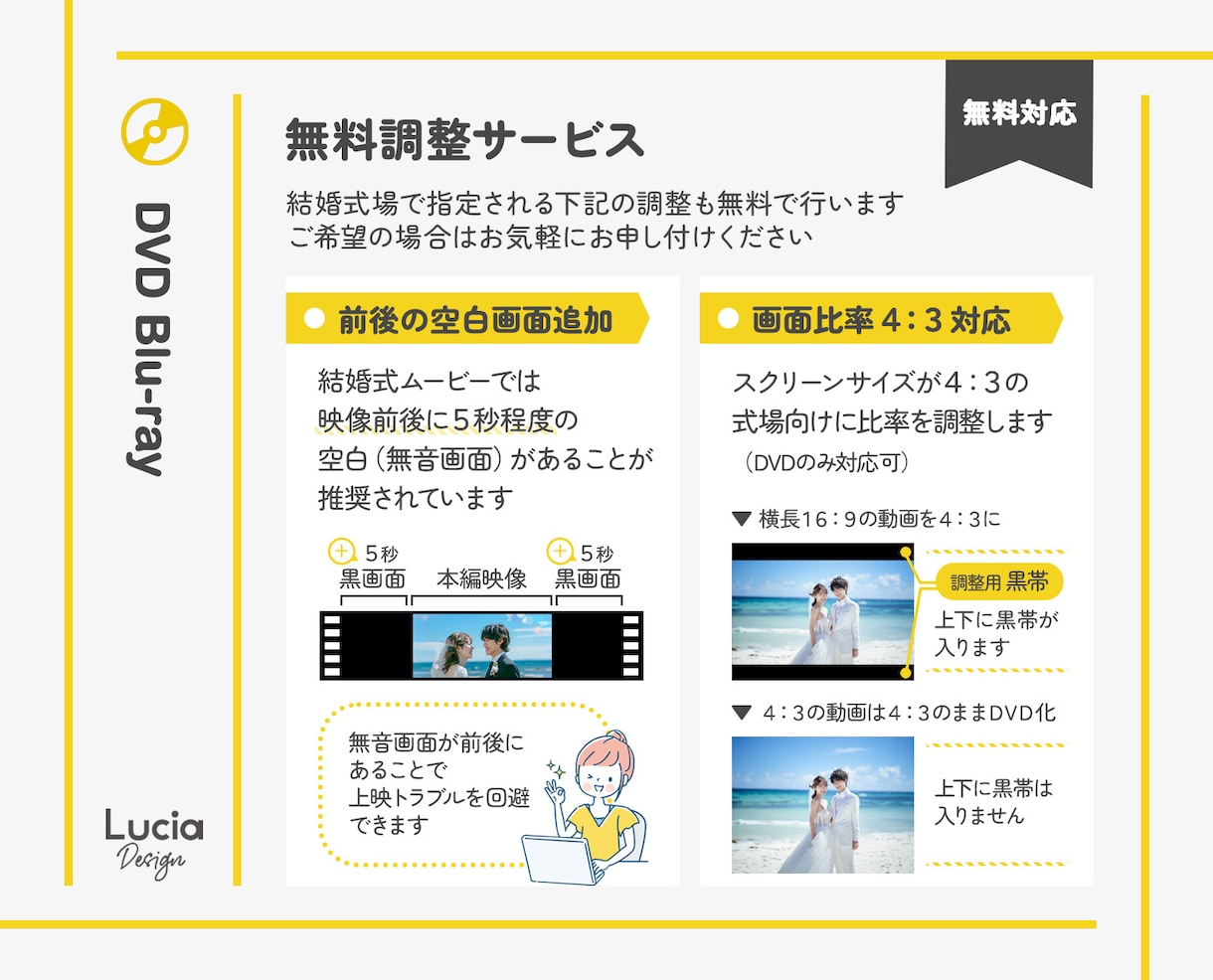 Blu-rayも同額！結婚式動画をDVD化します 【翌日発送】速達同等レターパックライト送料込！お急ぎ対応無料 イメージ7