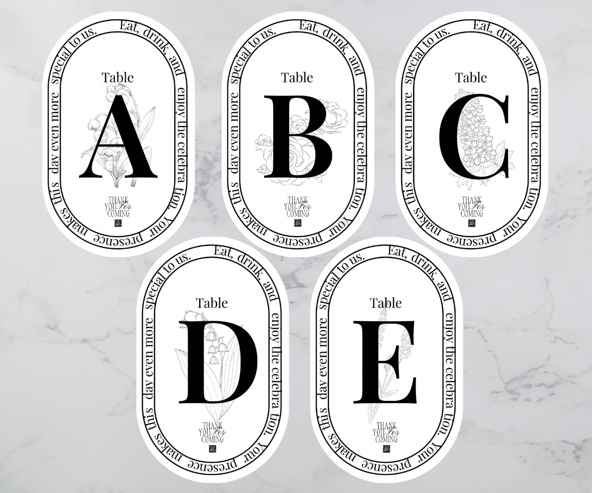diptyque風テーブルナンバーつくります どんなコンセプトの披露宴にも使える！ イメージ2