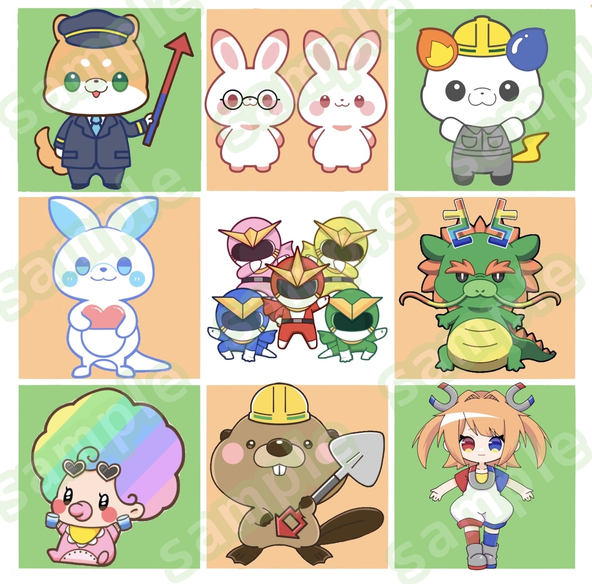 商用OK◎可愛いマスコットキャラクターお描きします 【最短3日納品！】2頭身、まるい、可愛いが得意です！ イメージ10