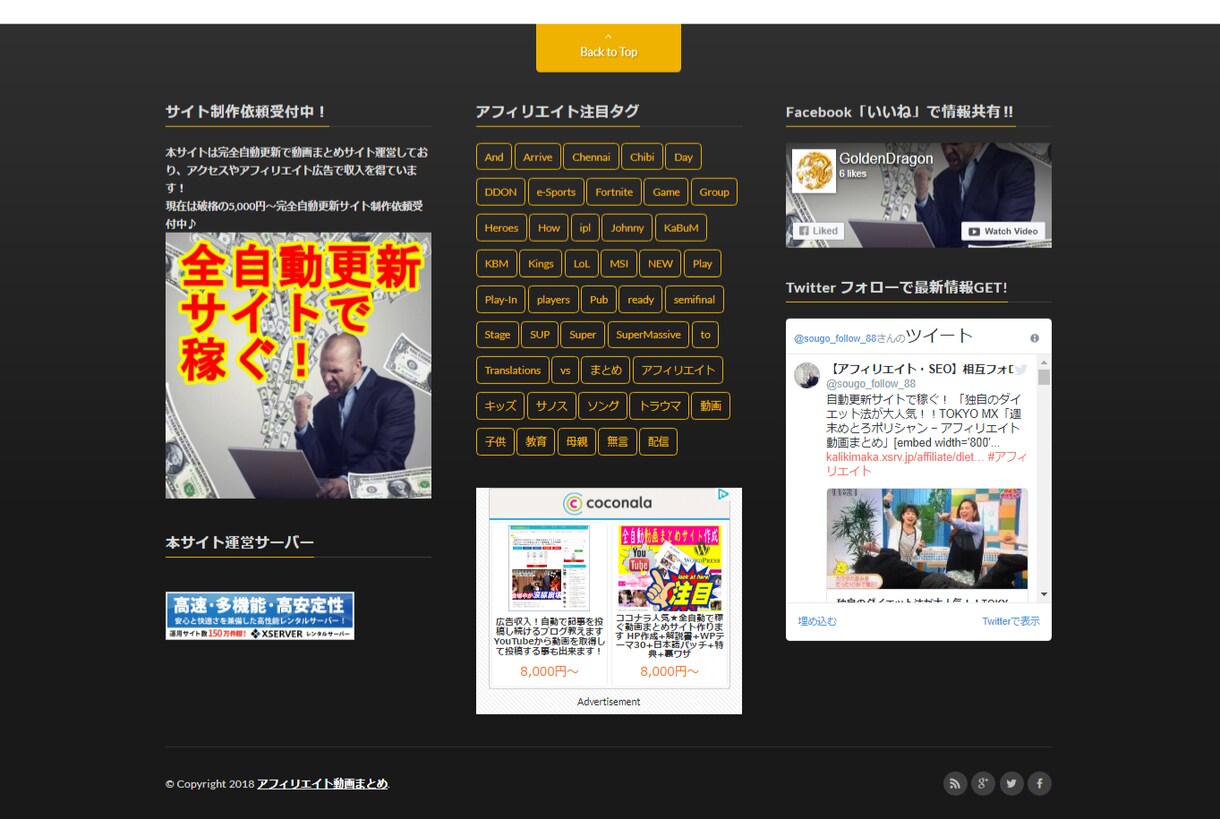 完全自動更新で稼ごう！動画まとめサイトを制作します ゲーム系やアニメ系など動画まとめサイトで稼いでみませんか？ イメージ5