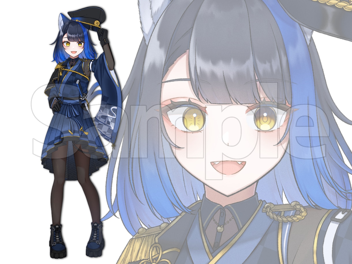 商用・二次・キャラデザ込み！　立ち絵制作いたします 衣装や表情にもこだわり、活動に長く使えるものをお届けします イメージ7
