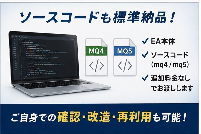 MT4・MT5対応EAをオーダーメイドで作成します あなたのFX売買ルールをEA化・ソースコードも納品 イメージ3