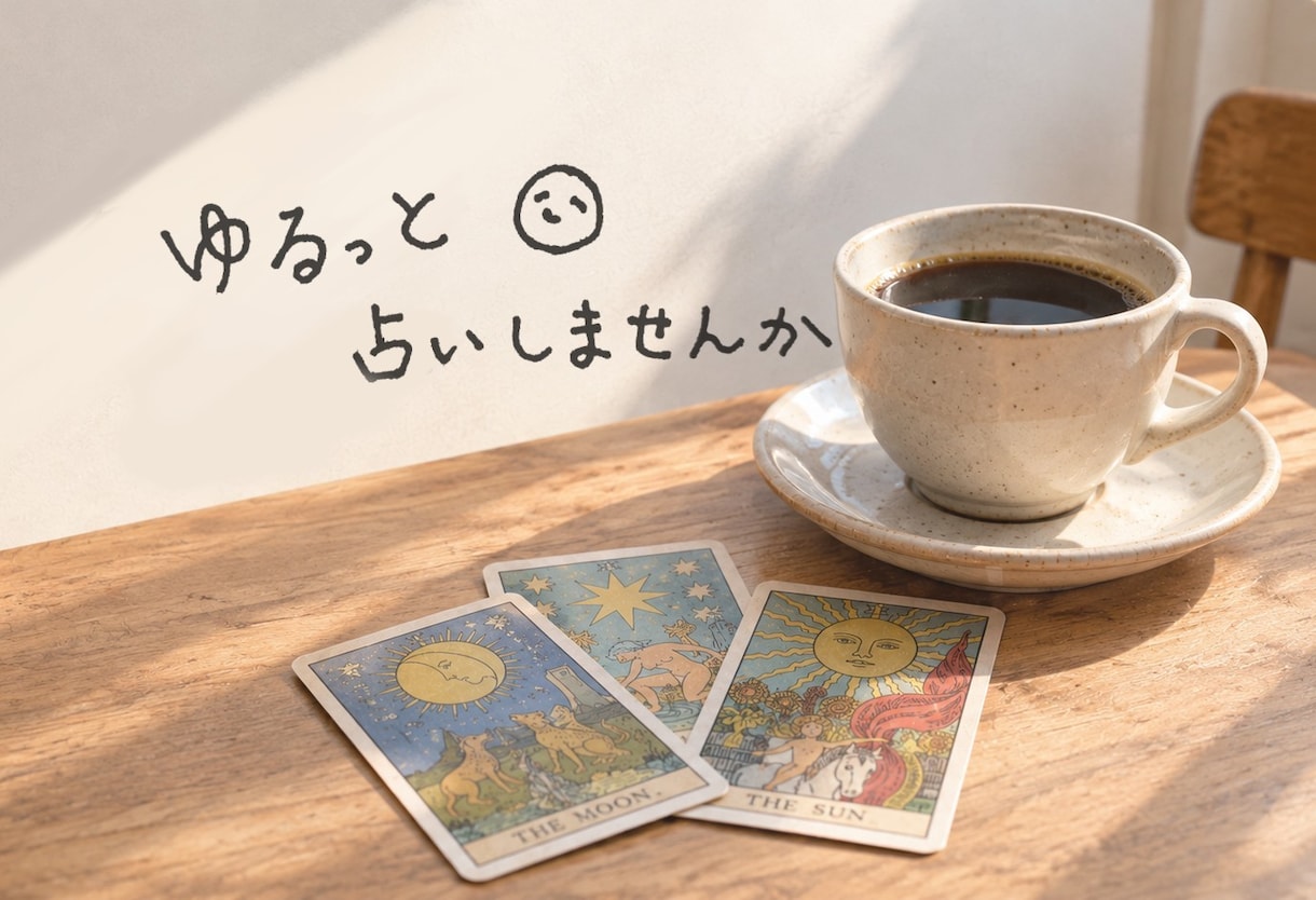 ゆるっと占い♤あの人の現段階の気持ちを占います コンビニにでも寄るような感覚で是非。タロット占いです。 イメージ1