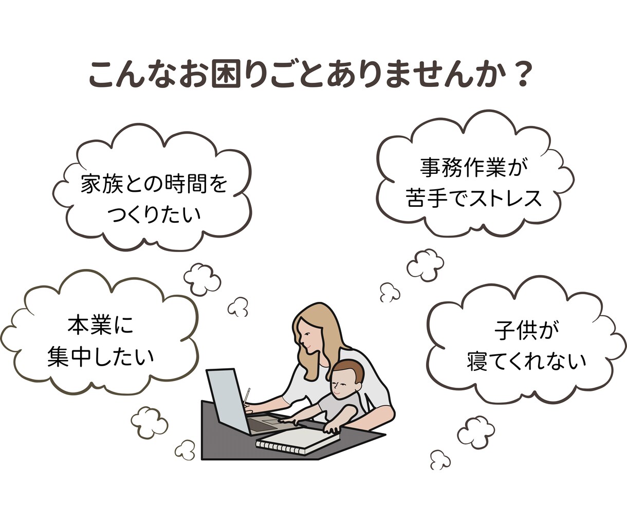 30代ママ起業家様の事務作業をサポートします ◆ママならではのお悩みに寄り添います◆ イメージ2