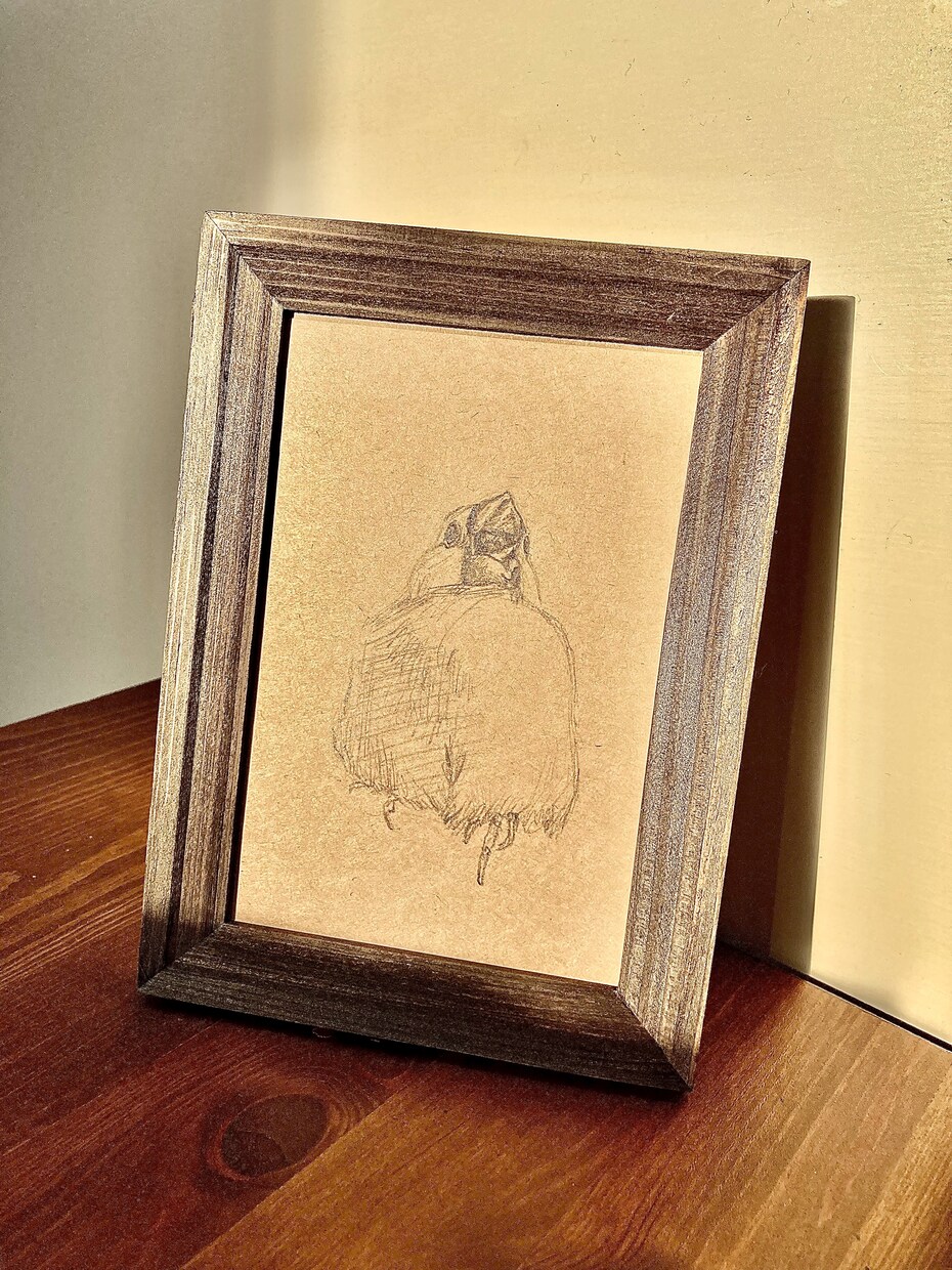 鉛筆でぬくもりを感じる動物の似顔絵を制作します 【葉書サイズ手描き鉛筆画】インテリア、贈り物、アイコン等に イメージ8