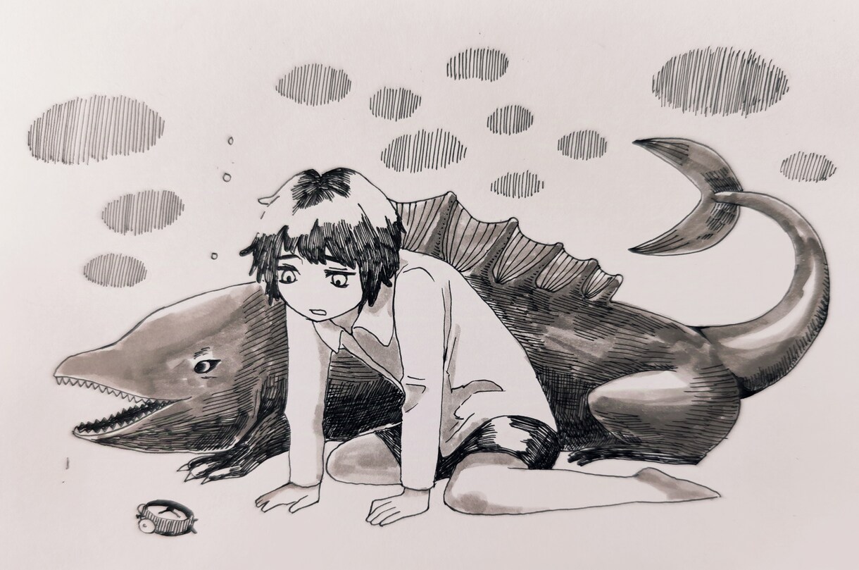 雰囲気のあるイラストをお描きします ちょっと暗めの明る過ぎない温度低めな独特イラスト イメージ1