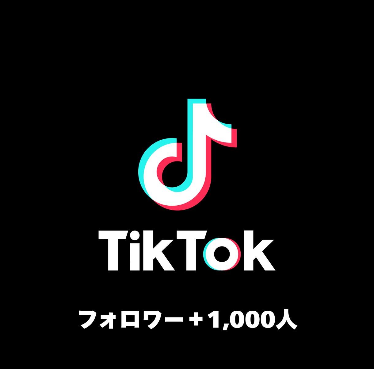 TikTokフォロワー+1,000人増加します ティックトック宣伝や運営、コンサルで+1000人目指します イメージ1