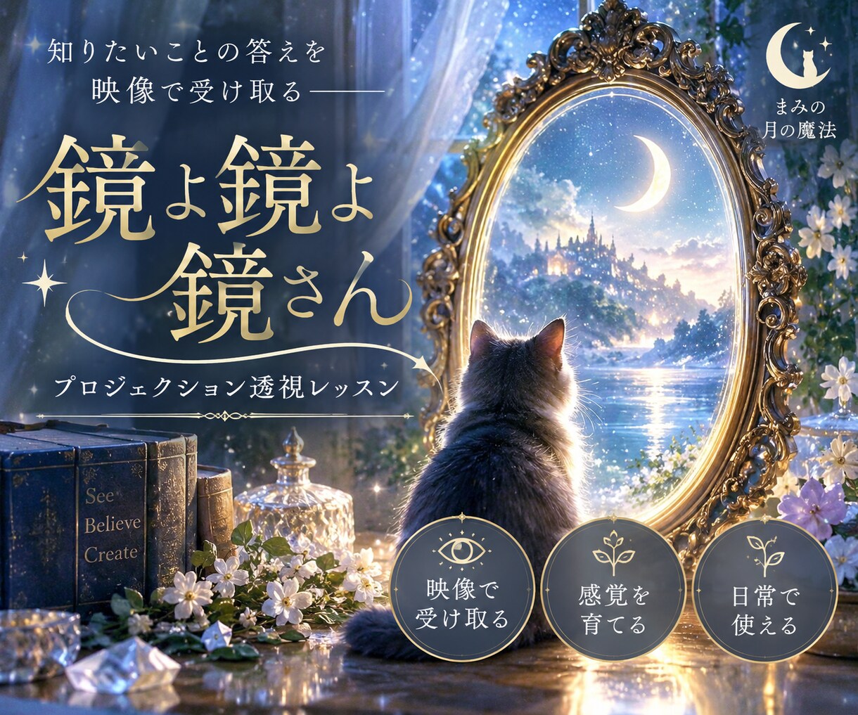 知りたいことの答えを映像で受け取る透視法を教えます 鏡よ鏡よ鏡さん｜映像で受け取るプロジェクション透視レッスン イメージ2