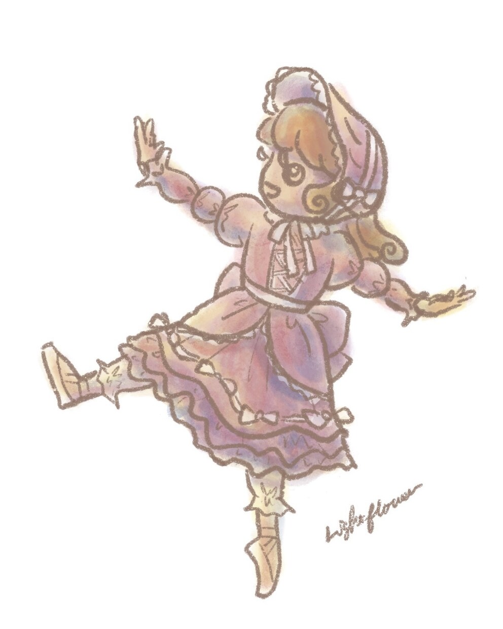 バレリーナのイラストを描きます プレゼント・SNSアイコンに最適です♪ イメージ7