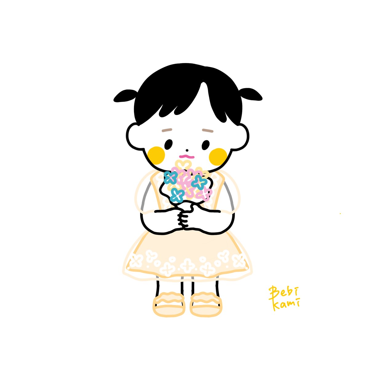印刷可能な高画質！赤ちゃんの似顔絵作成します SNSアイコンやプレゼントに！データ納品です！ イメージ5
