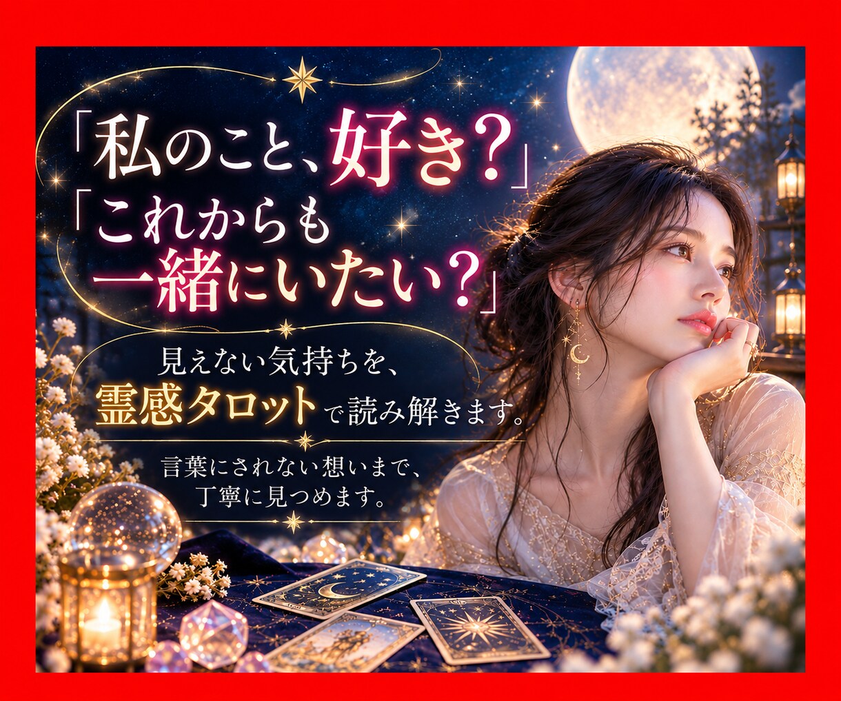 この恋、二人の未来は？霊感タロットで鑑定します 待つべき？動くべき？今後の流れを丁寧に読み解きます イメージ1